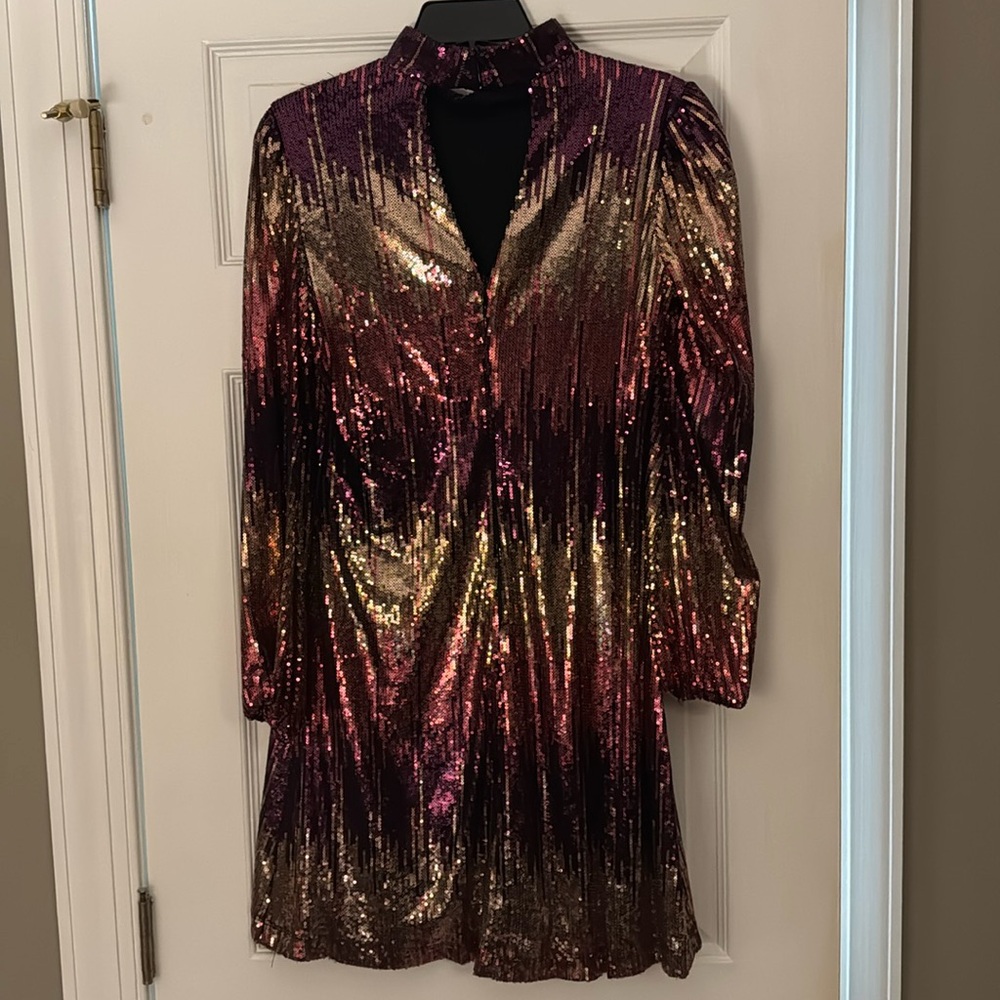 Beautiful sequins holiday dress. Worn once, 4 hours at most. Like new.